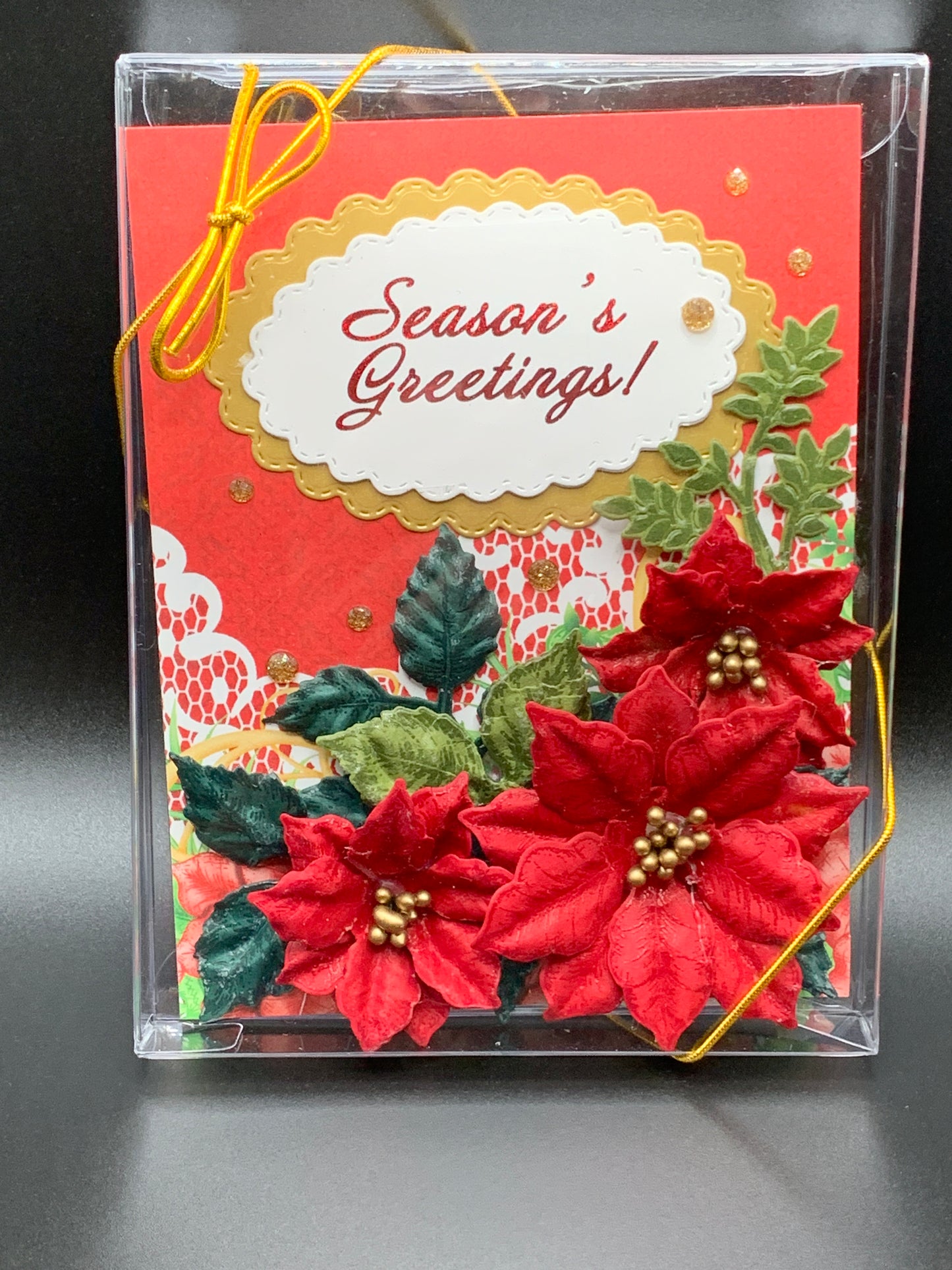 3D Poinsettia Christmas Card