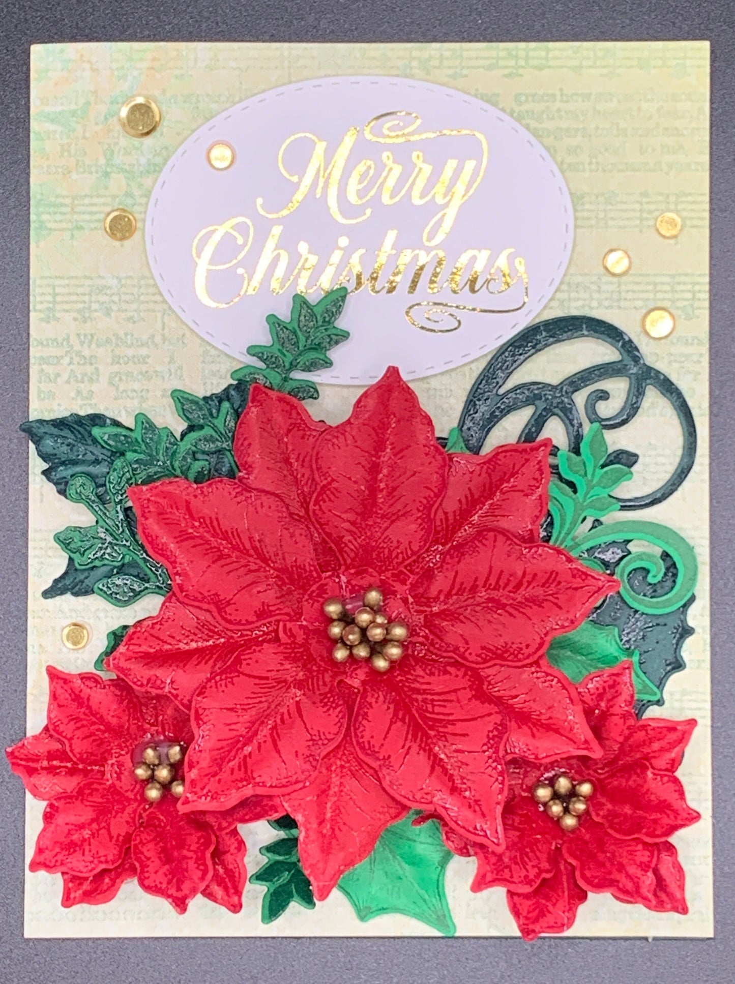 3D Poinsettia Christmas Card