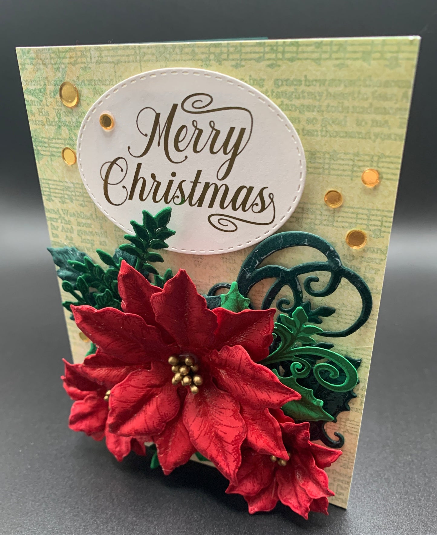 3D Poinsettia Christmas Card