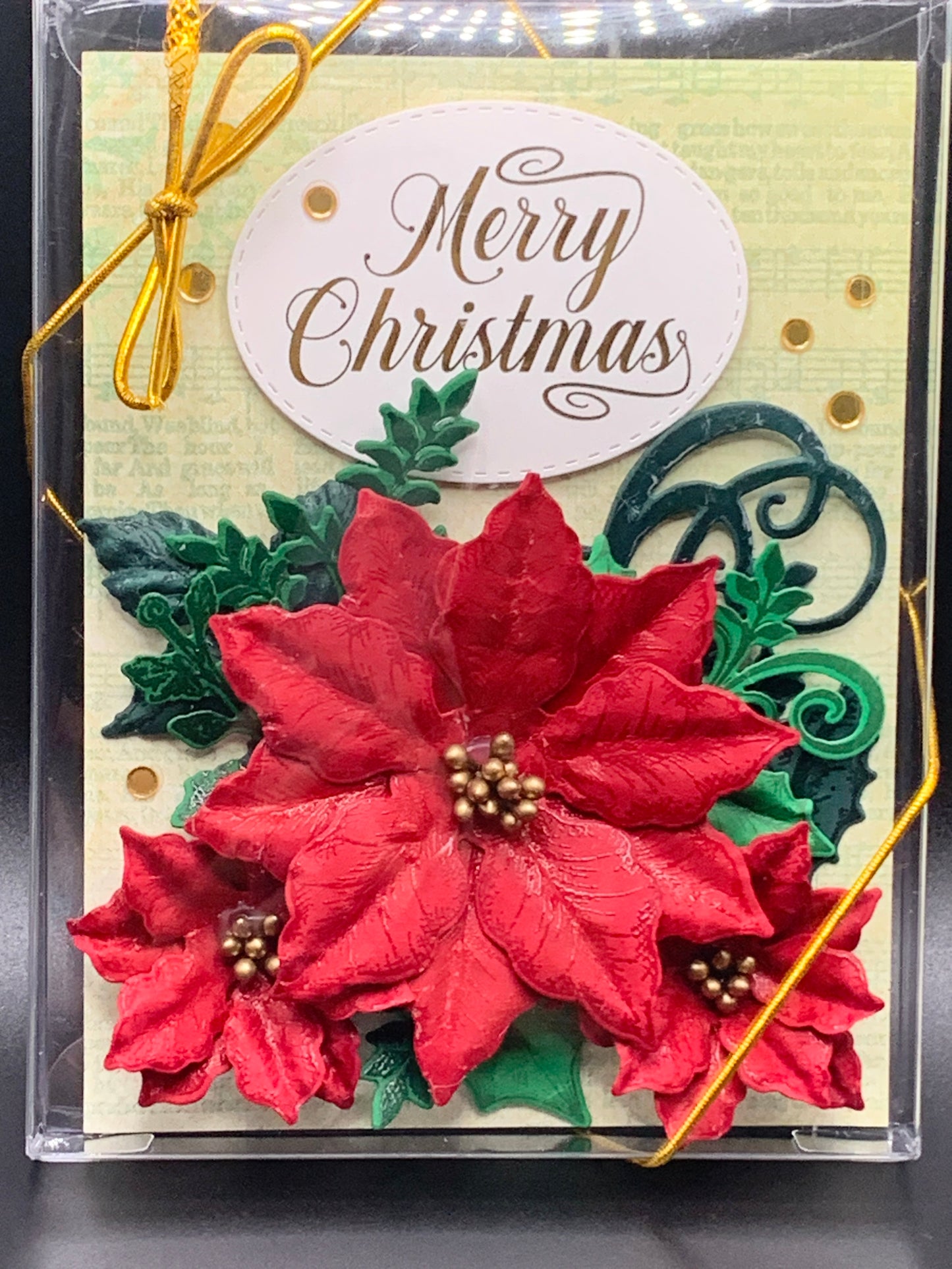 3D Poinsettia Christmas Card