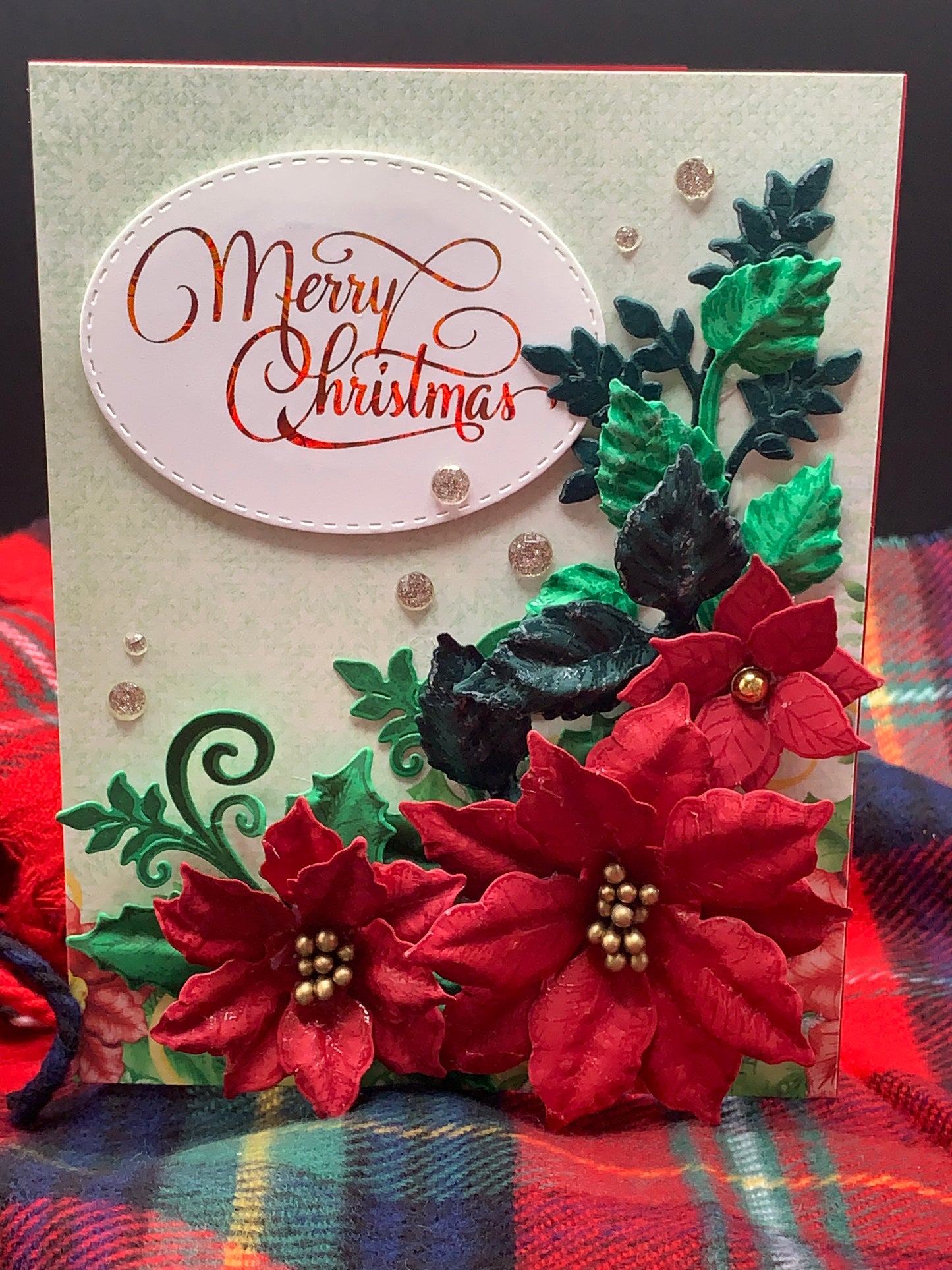 3D Poinsettia Christmas Card