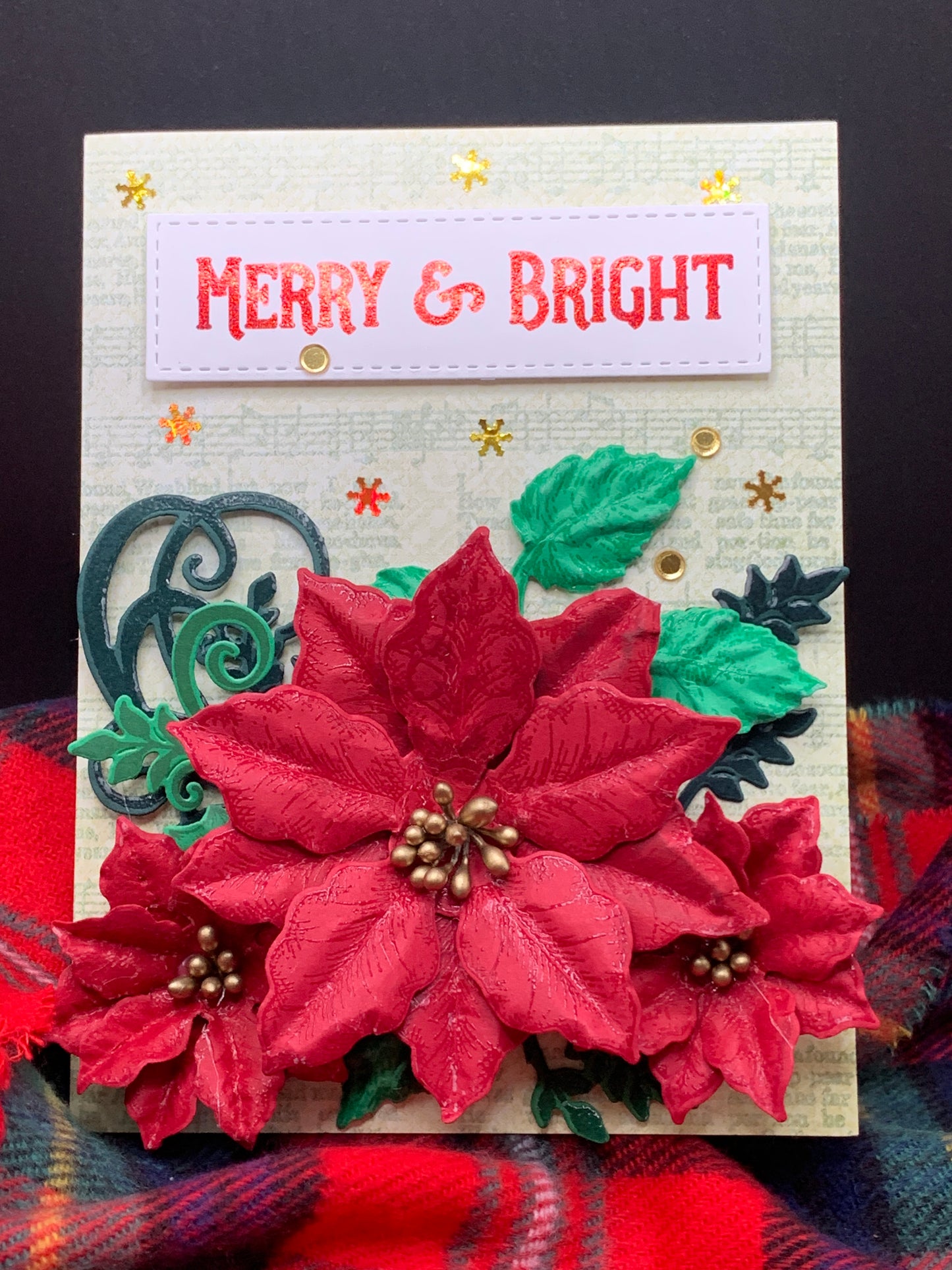 3D Poinsettia Christmas Card