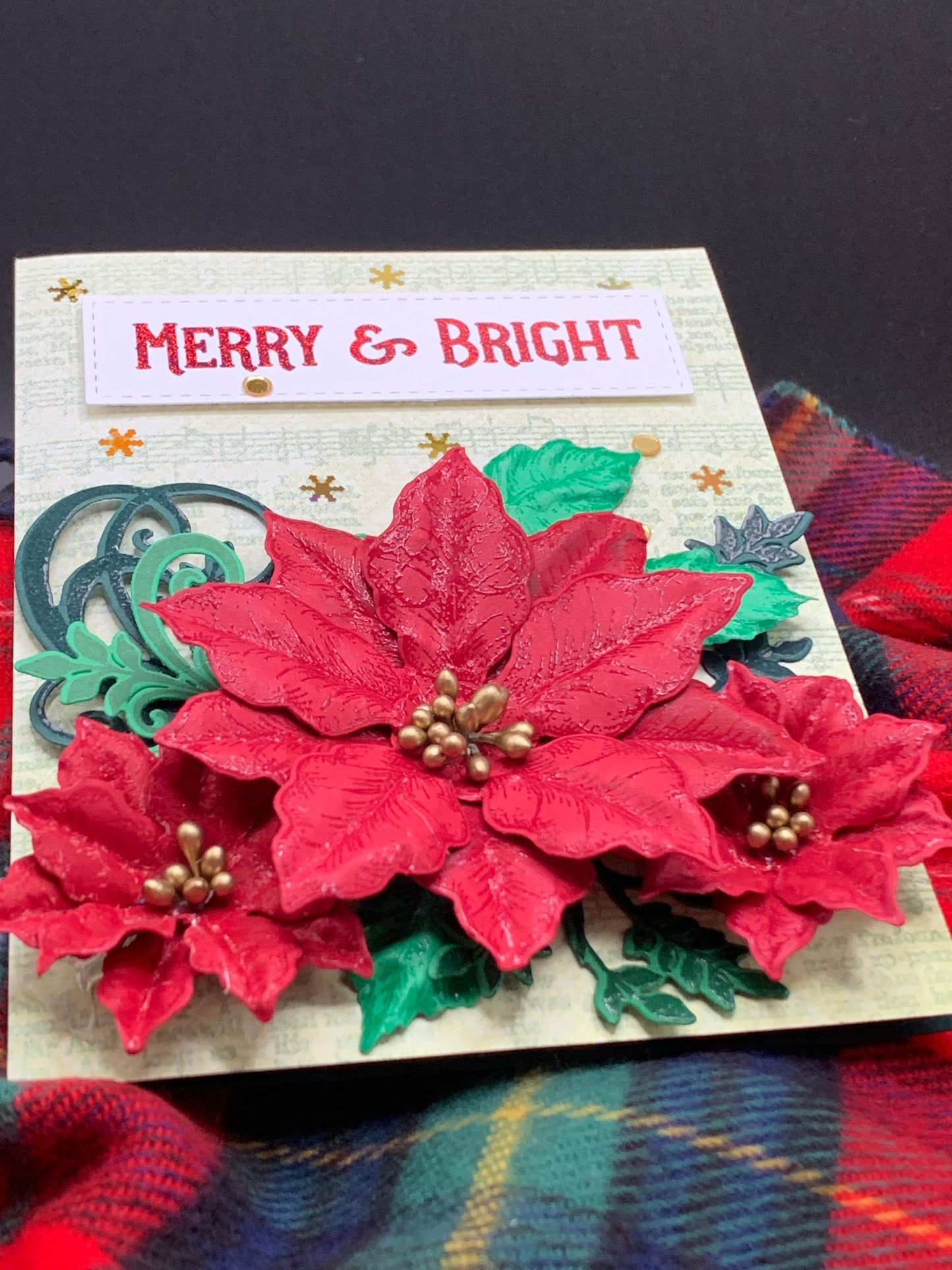 3D Poinsettia Christmas Card