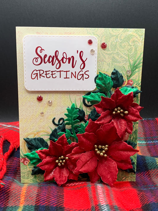 3D Poinsettia Christmas Card