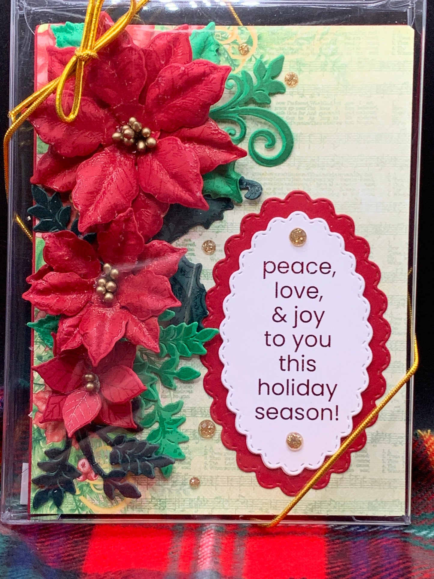 3D Poinsettia Christmas Card