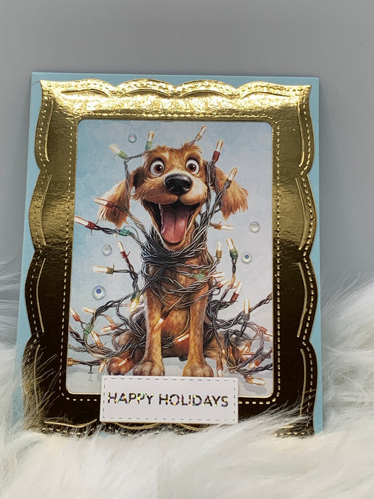 Happy Dog Christmas Card