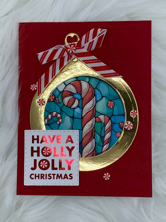 Candy Canes Ornament Christmas Card