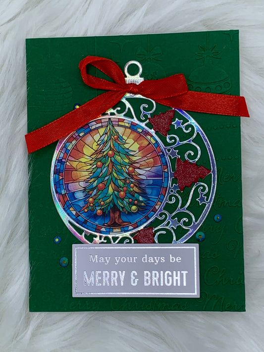 Merry & Bright Ornament Christmas Card