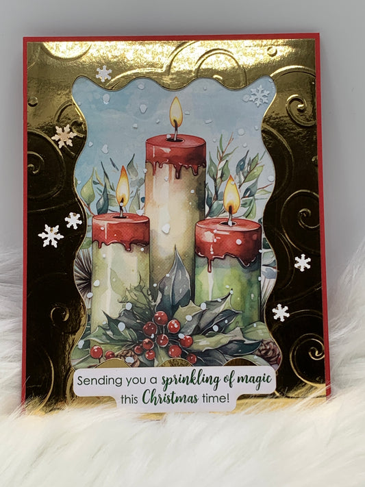 Candles Christmas Card