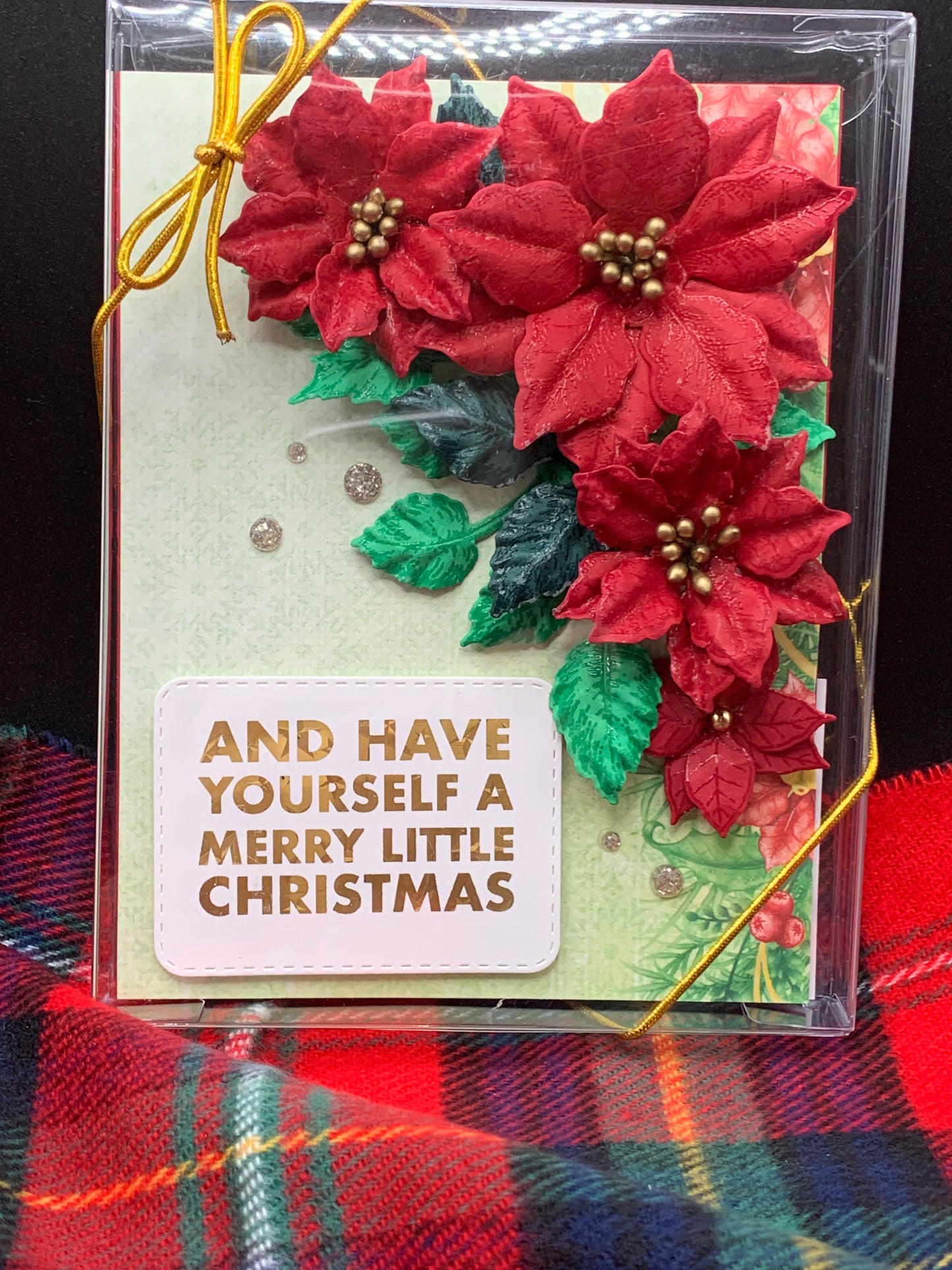 3D Poinsettia Christmas Card