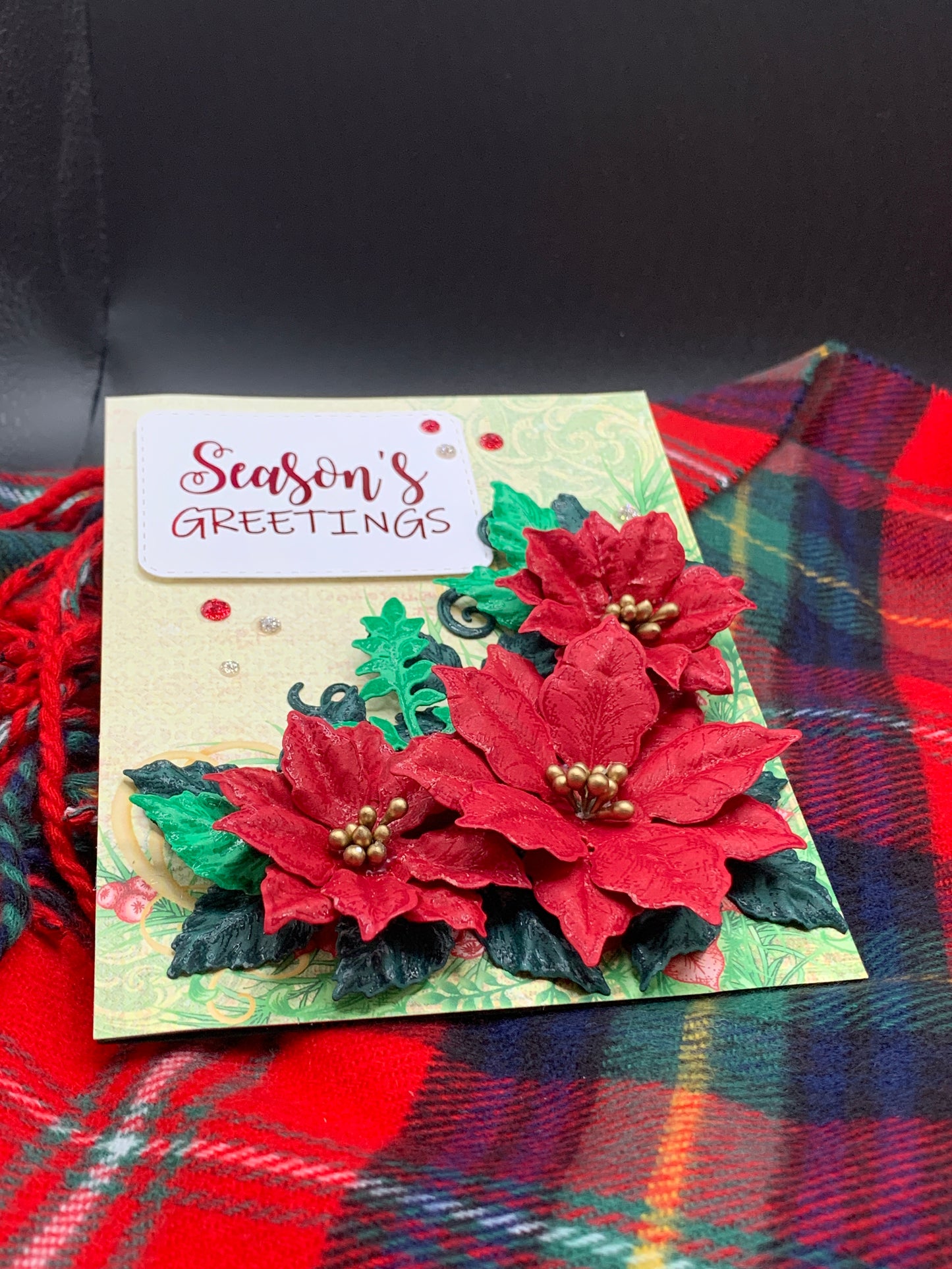 3D Poinsettia Christmas Card