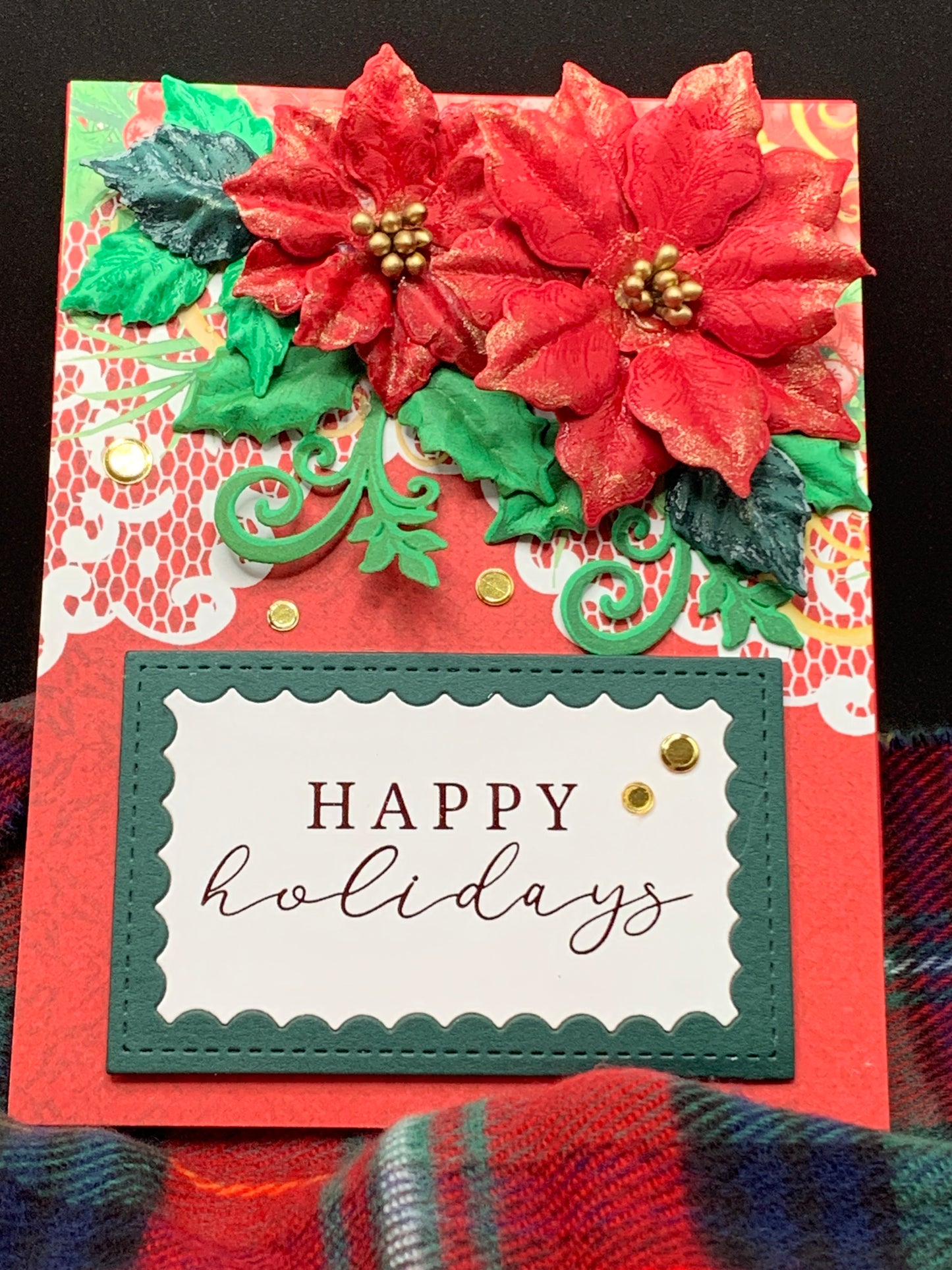 3D Poinsettia Christmas Card