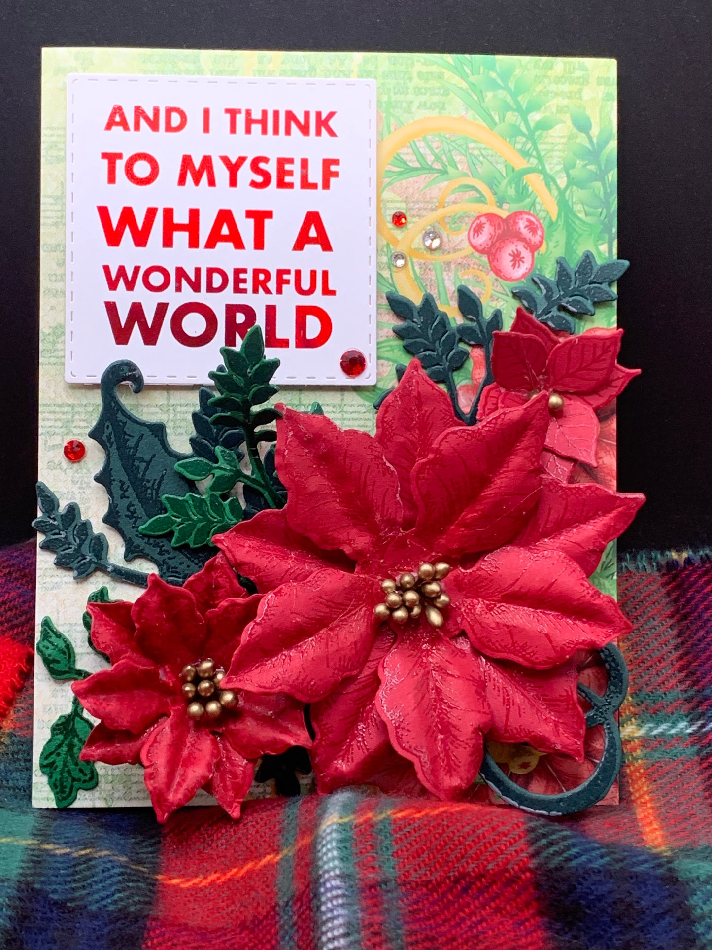 3D Poinsettia Christmas Card