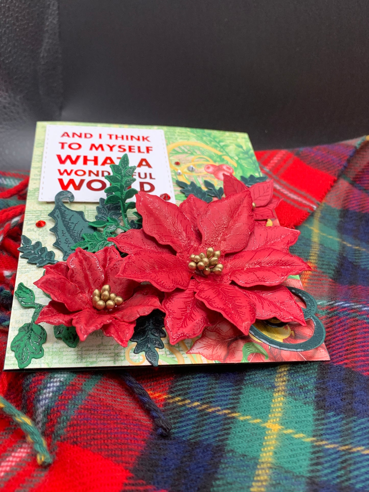 3D Poinsettia Christmas Card