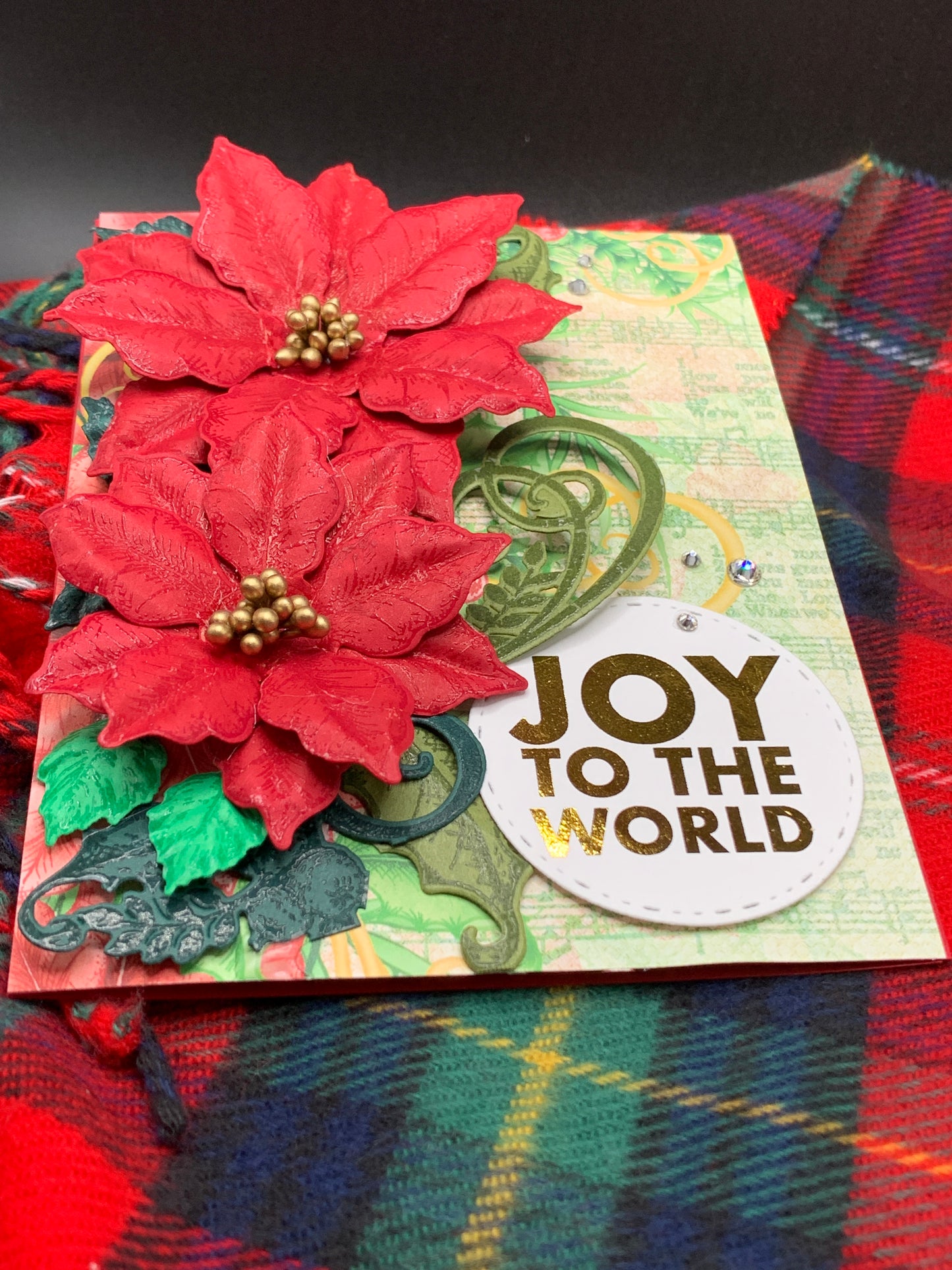 3D Poinsettia Christmas Card