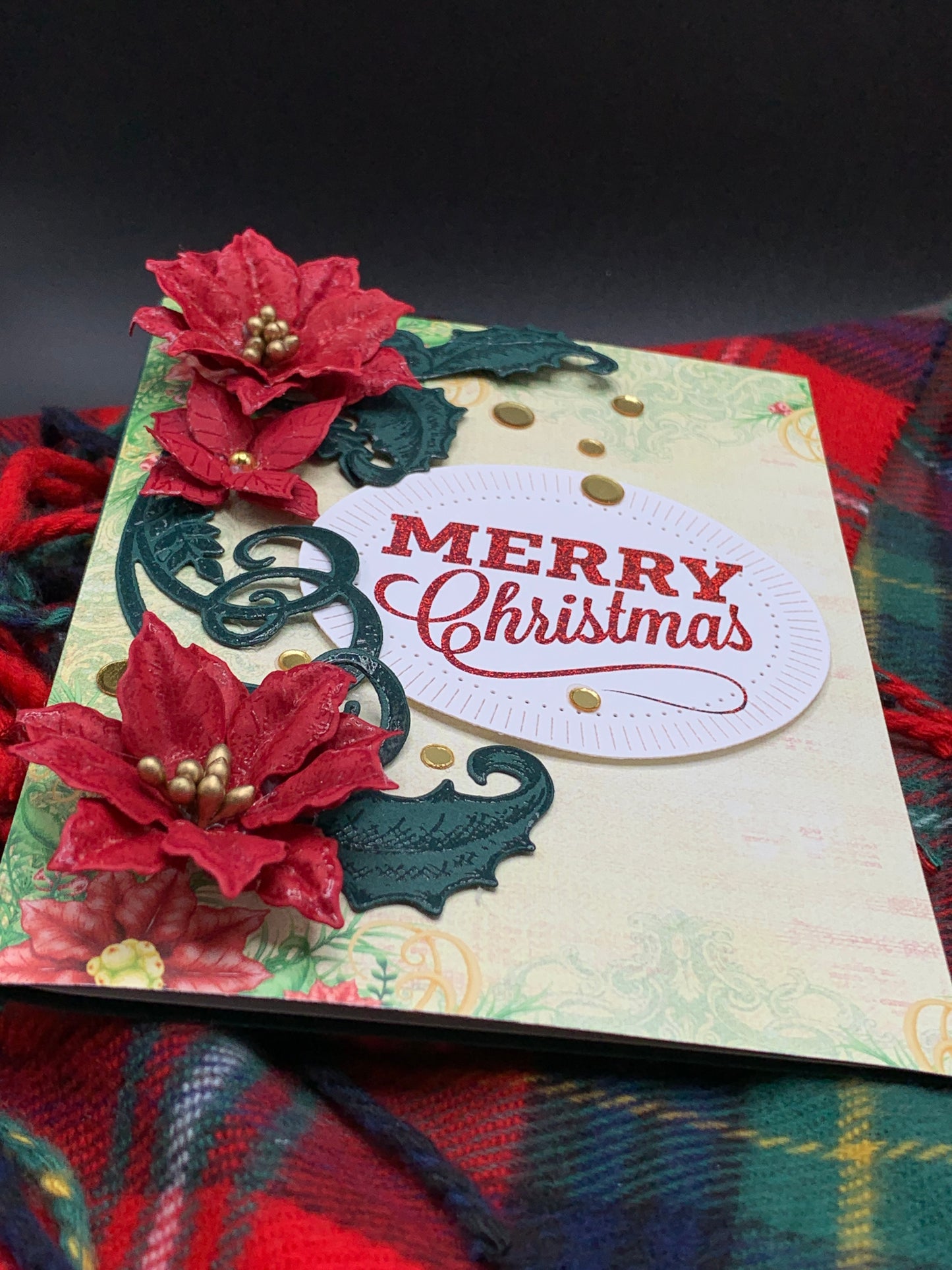 3D Poinsettia Christmas Card