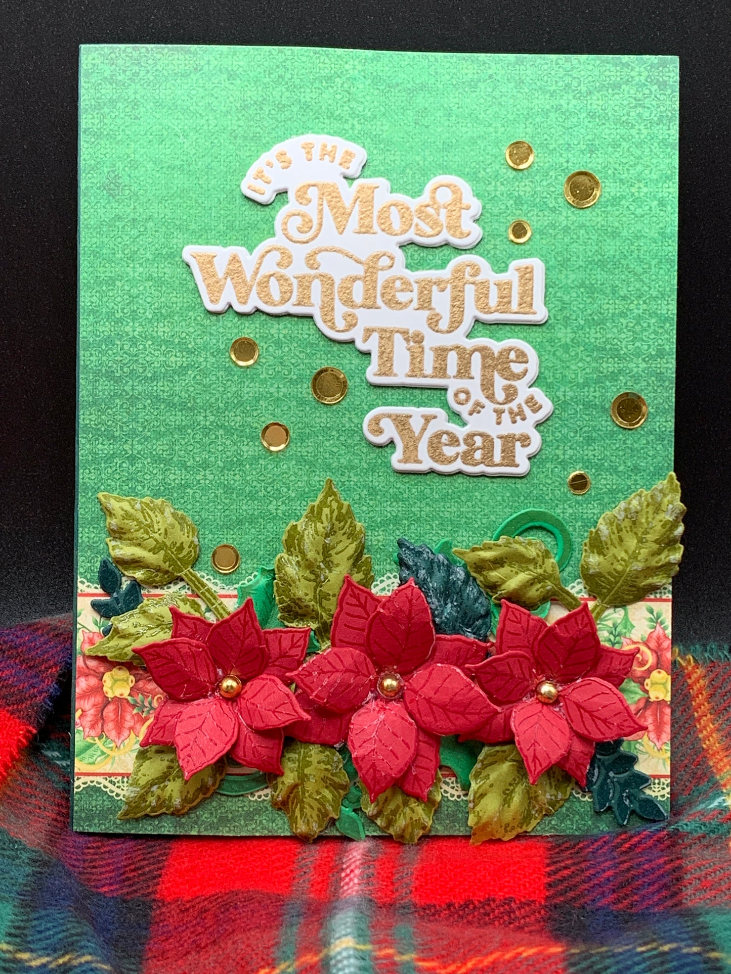 3D Poinsettia Christmas Card