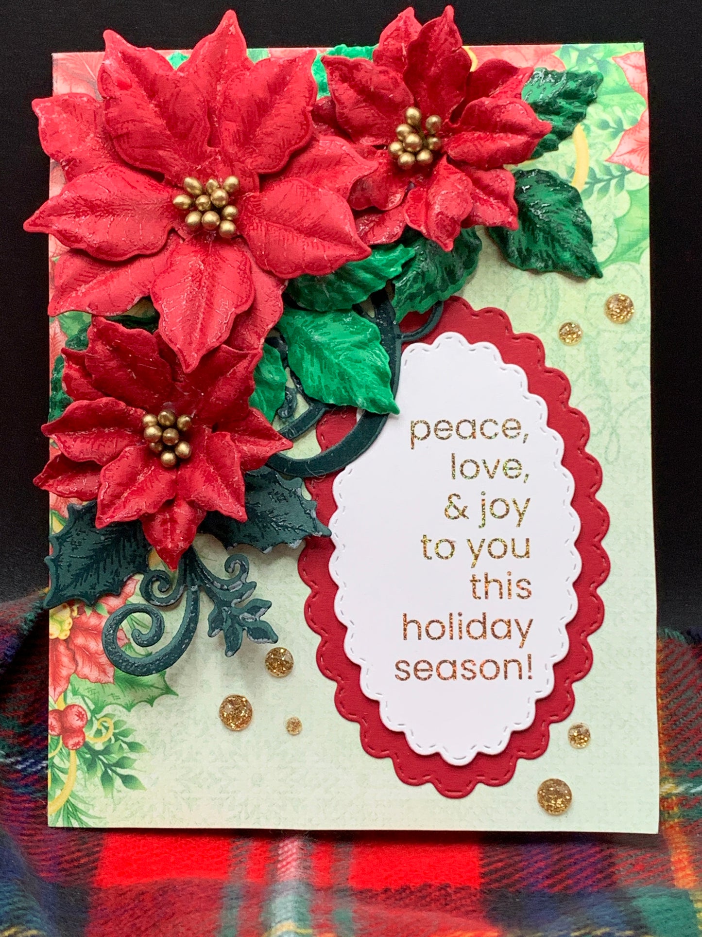 3D Poinsettia Christmas Card