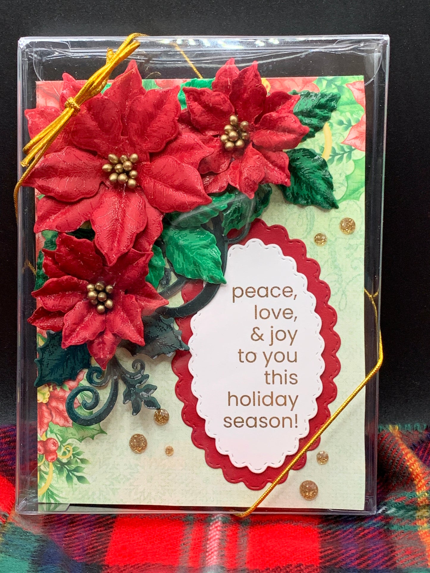 3D Poinsettia Christmas Card