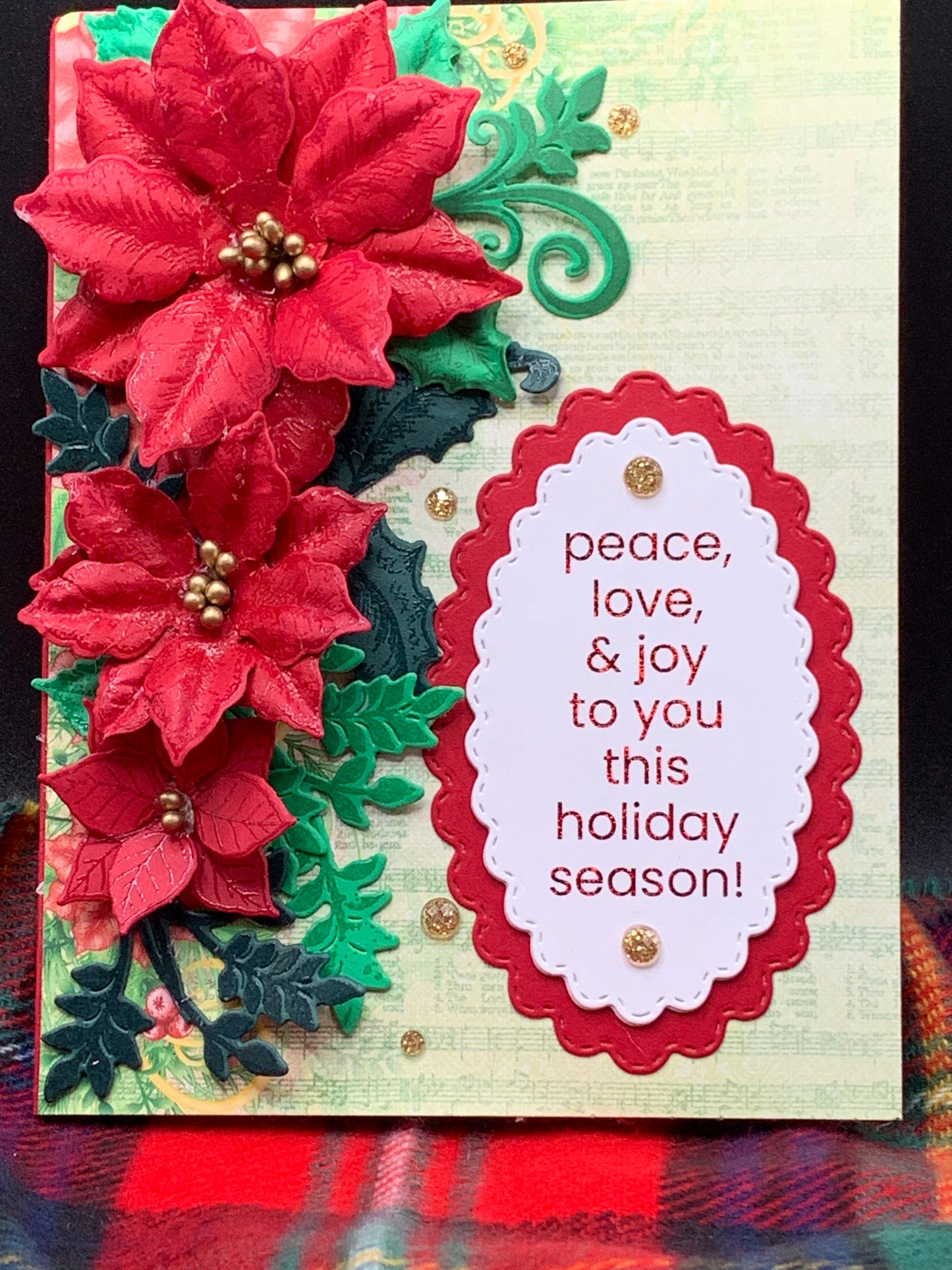 3D Poinsettia Christmas Card