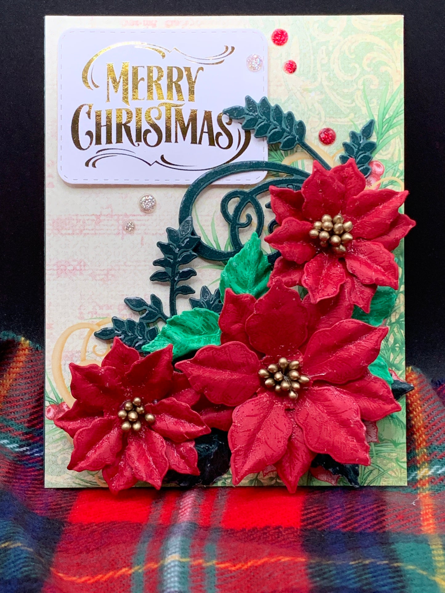 3D Poinsettia Christmas Card