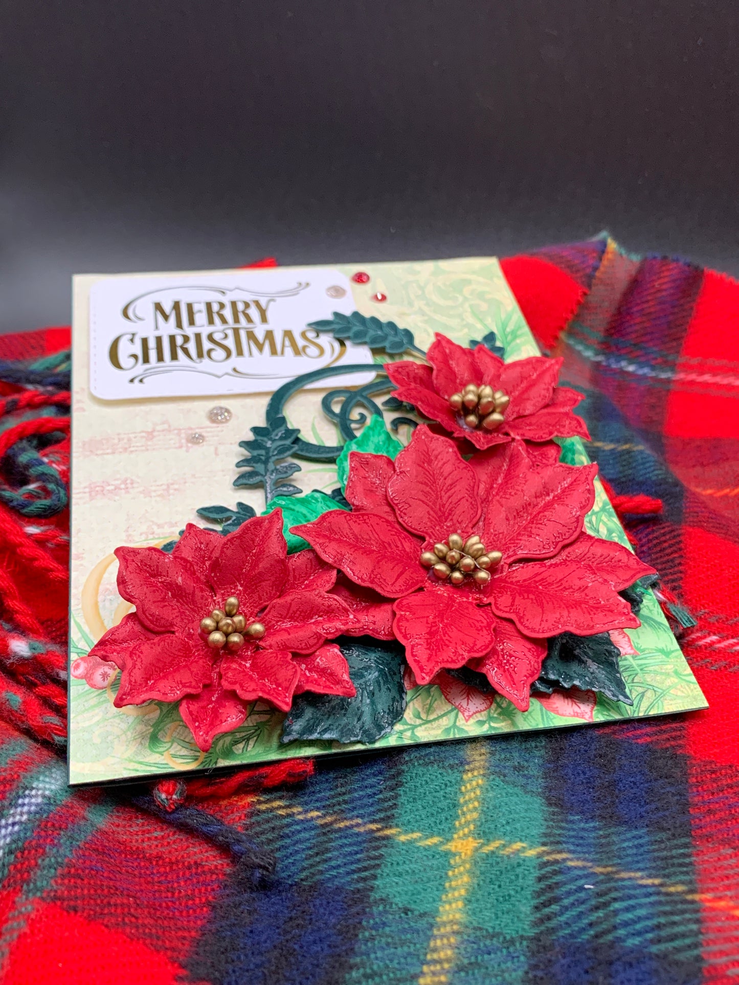 3D Poinsettia Christmas Card