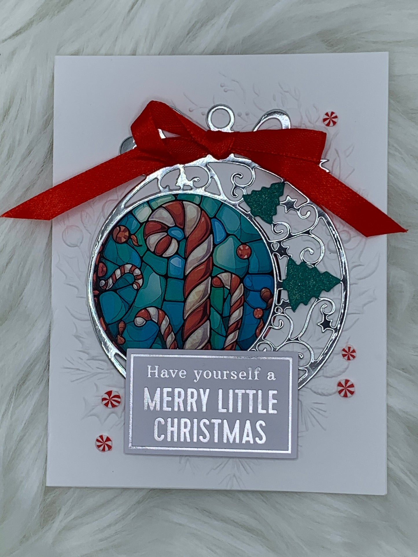 Candy Canes Ornament Christmas Card